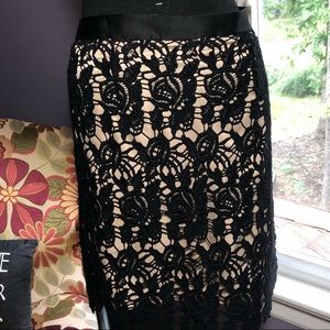 NWT Will Smith black & cream lace mini